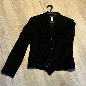 Jones New York Black Striped Women's Blazer